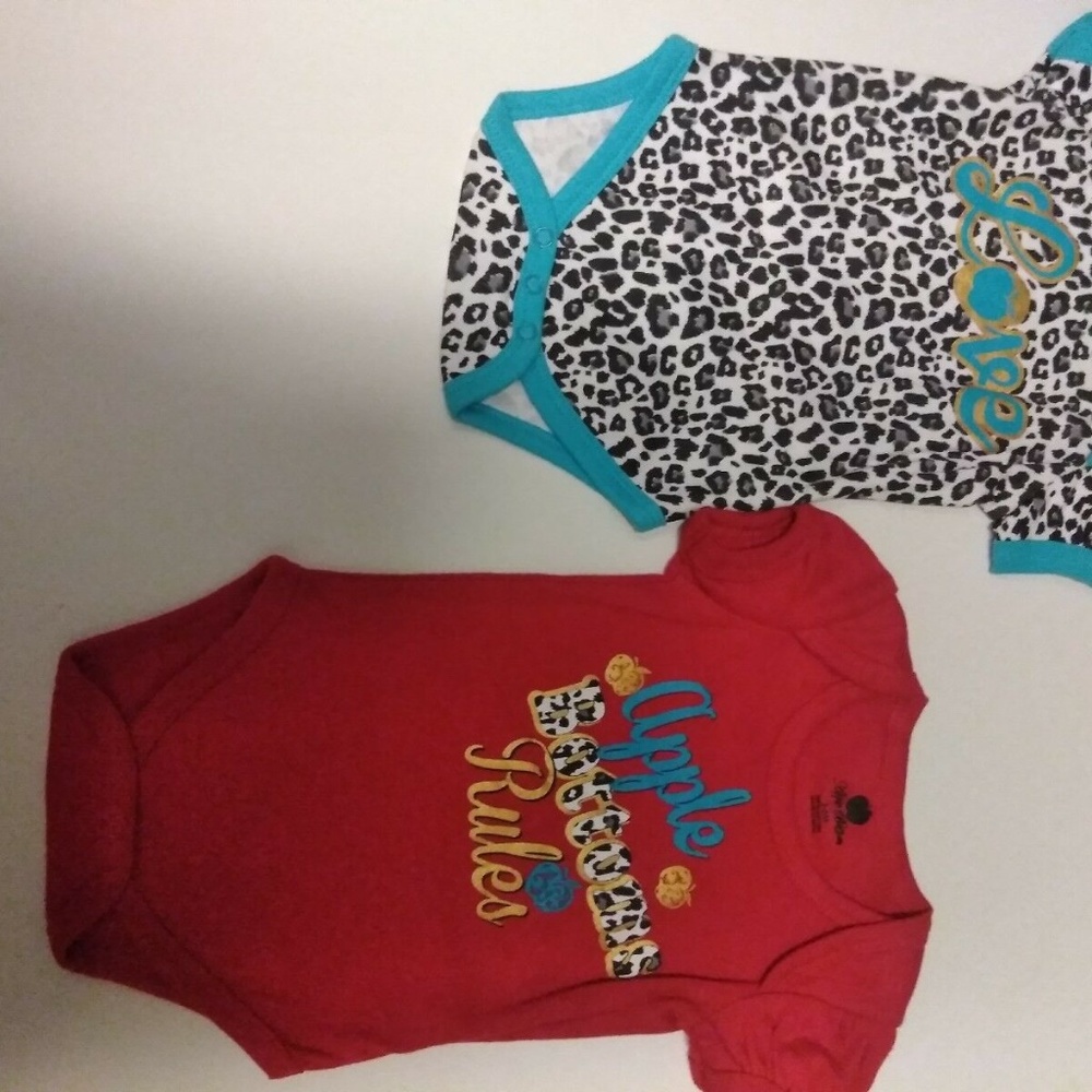 Apple Bottoms Toddler Girls One Piece Set of 3 - Picture 4 of 8